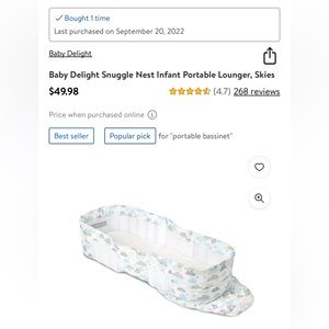 Baby Delight Snuggle Nest Infant Portable Lounger